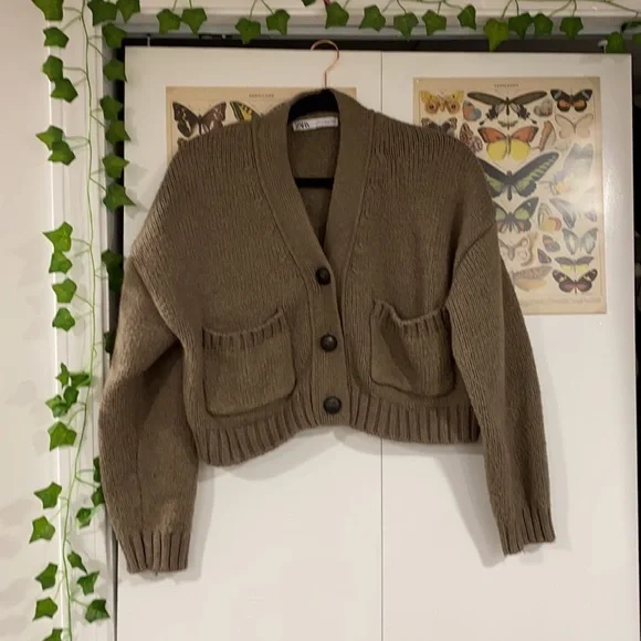 Zara Brown 2-Piece Cardigan Set - Picture 3 of 4